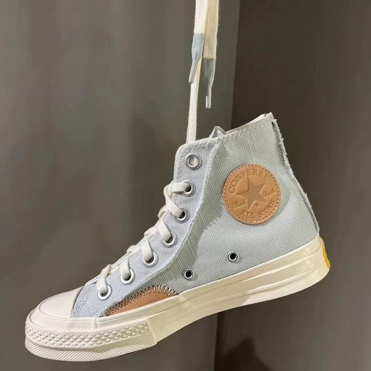 Converse chuck taylor all star 1970s high-top canvas shoes retro raw edge patch shoes 572611/12C unisex