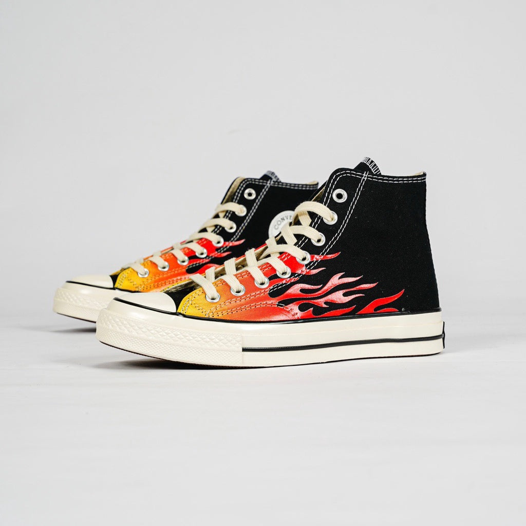 Converse Chuck 1970s OX Flame High Top Low Top Canvas Shoes Unisex 165024C 167813C Converse Sepatu canvas atas tinggi kasut