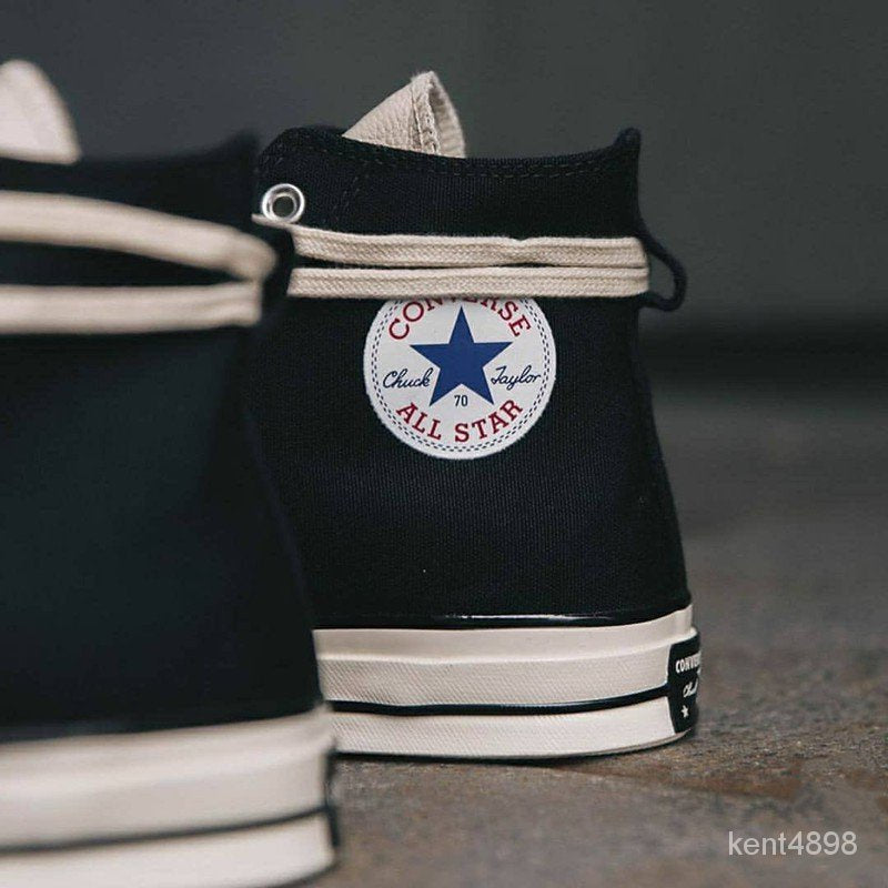 Converse 1970s classic black and white gray hit color high-top canvas shoes FOG joint couple casual shoes sports shoes