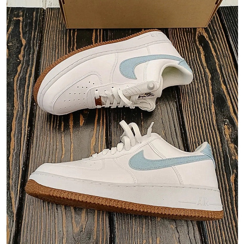 Nike Air Force 1'07 LV8 "White Blue Floral Embroidery" "Black Brown Pomegranate Embroidery" "White Brown Plant Embroi