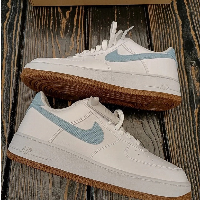 Nike Air Force 1'07 LV8 "White Blue Floral Embroidery" "Black Brown Pomegranate Embroidery" "White Brown Plant Embroi
