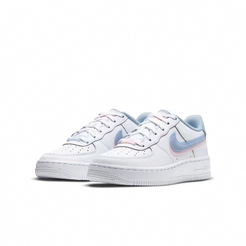 Nike Air Force 1 AF1Nike Air Force One Women's White Blue Pink 'White Red Black Double Hook Stitching Casual Shoes
