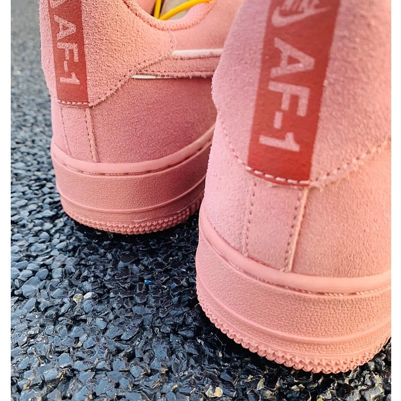 Nike Air Force 1 '07 LV8 Suede Low Top Casual Sneakers Deerskin Grey Black "Grey" Pink