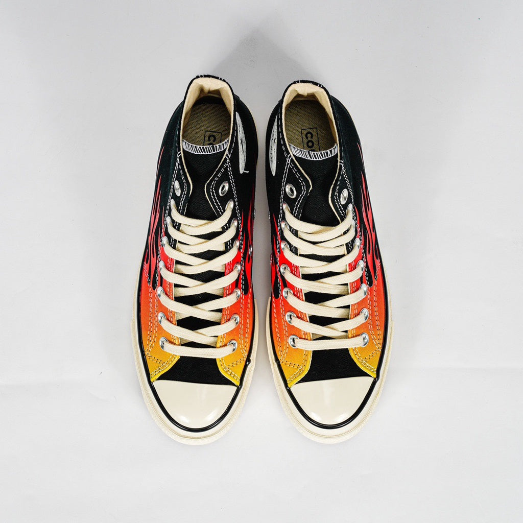 Converse Chuck 1970s OX Flame High Top Low Top Canvas Shoes Unisex 165024C 167813C Converse Sepatu canvas atas tinggi kasut