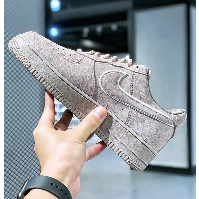 Nike Air Force 1 '07 LV8 Suede Low Top Casual Sneakers Deerskin Grey Black "Grey" Pink