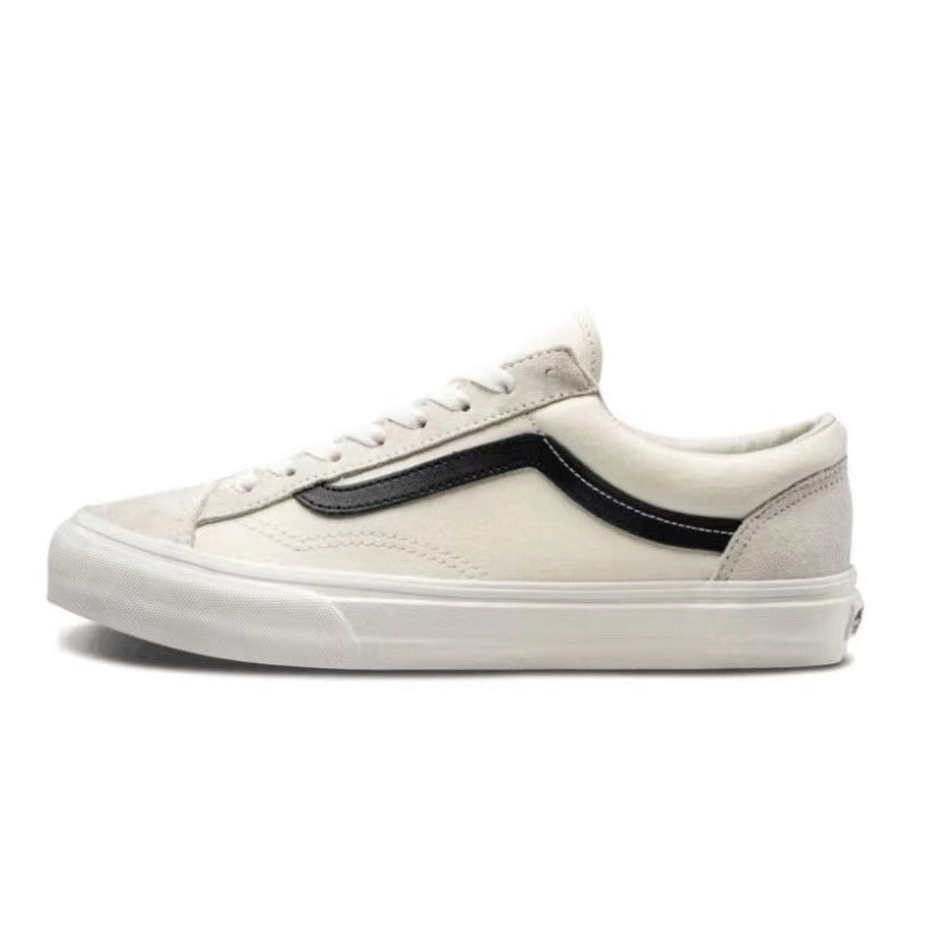 VANS OLD SKOOL CLASSIC black, red and blue women's low-top sneakers KASUT PEREMPUAN LELAKI