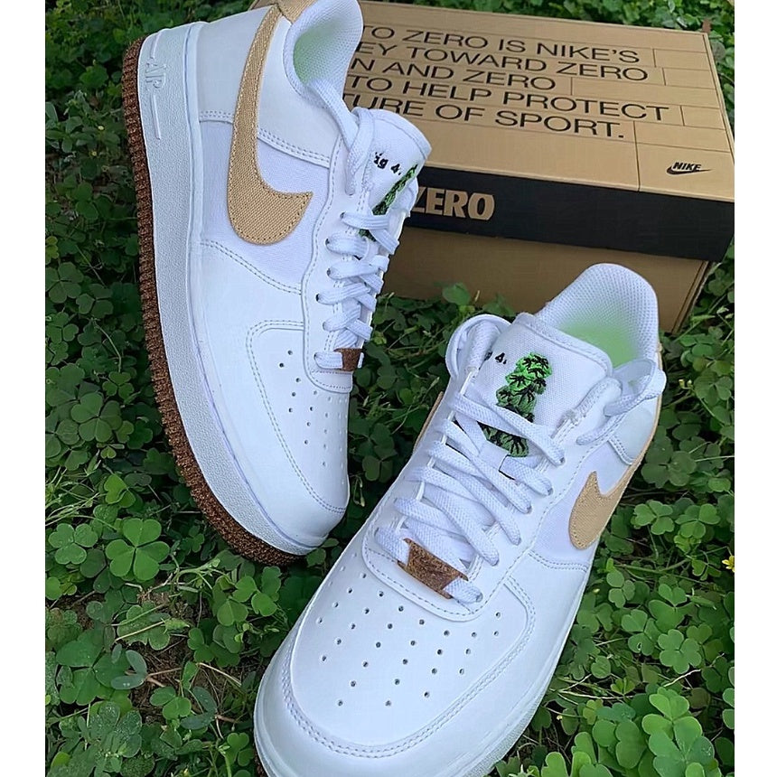 Nike Air Force 1'07 LV8 "White Blue Floral Embroidery" "Black Brown Pomegranate Embroidery" "White Brown Plant Embroi