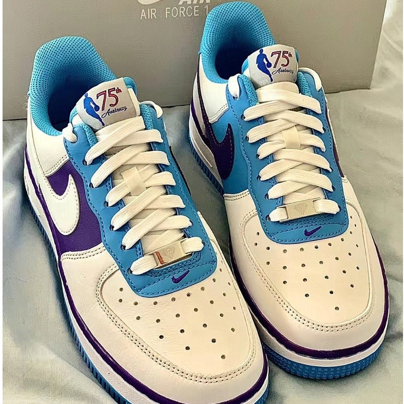Nike NBA x Nike Air Force 1 Low “Fiesta” Carnival NBA 75th Anniversary White Blue Yellow White Purple Black Grey Red