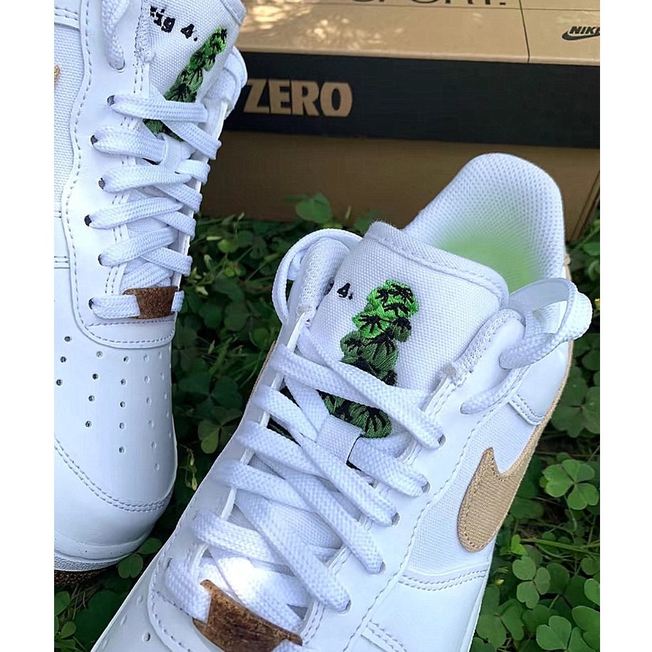 Nike Air Force 1'07 LV8 "White Blue Floral Embroidery" "Black Brown Pomegranate Embroidery" "White Brown Plant Embroi