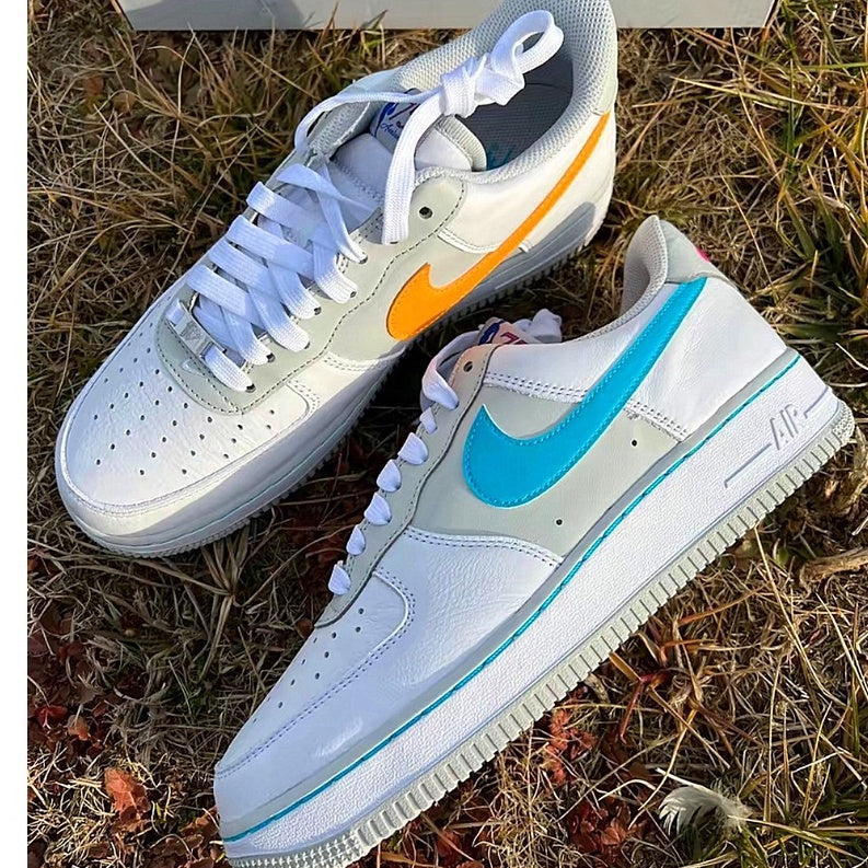 Nike NBA x Nike Air Force 1 Low “Fiesta” Carnival NBA 75th Anniversary White Blue Yellow White Purple Black Grey Red