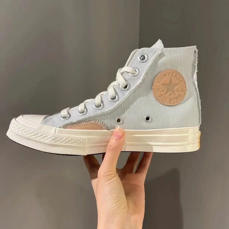 Converse chuck taylor all star 1970s high-top canvas shoes retro raw edge patch shoes 572611/12C unisex