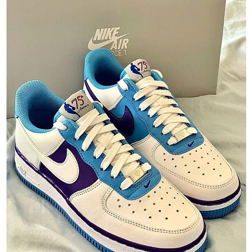 Nike NBA x Nike Air Force 1 Low “Fiesta” Carnival NBA 75th Anniversary White Blue Yellow White Purple Black Grey Red