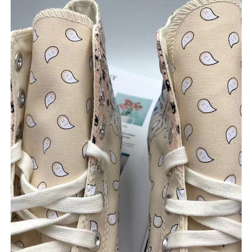 Converse Offspring Paisley X converse pathwork chuck 1970s stitching cashew flower high-top canvas shoes unisex