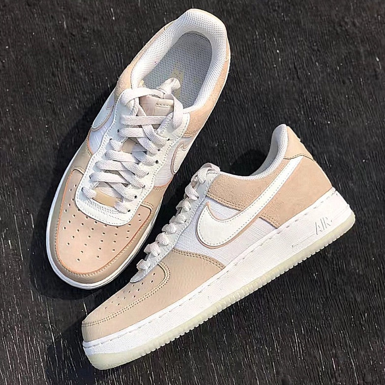 Nike Air Force 1 07 AF1 Air Force One Low Top Sneakers Light Blue Light Grey Khaki