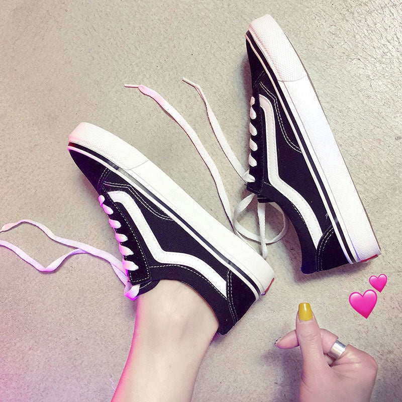 Vans Classic Low Cut Canvas Shoes Men's Breathable Couple Skateboard Shoes Student All-match Women's Shoes