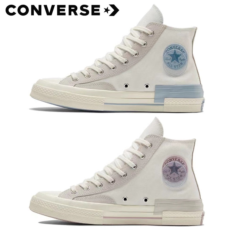 Converse chuck Taylor allstar 1970s crystal standard stitching structure patch high-top casual canvas shoes blue pink