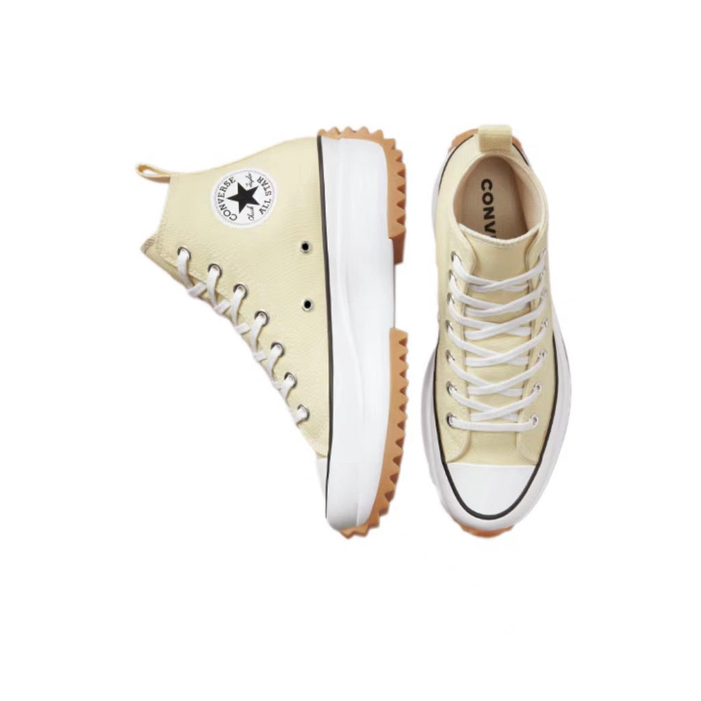 Converse Run Star Hike Olive High-top Casual Canvas Shoes Men's and Women's Same Light Green Light Yellow A00552C A02132