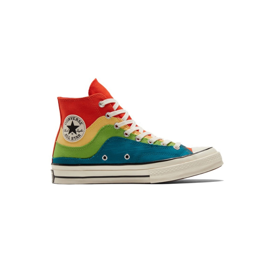 Converse 1970s Chuck Taylor All Star Rainbow Candy Retro Splicing High Top Canvas Shoes Unisex 170838C 170836C