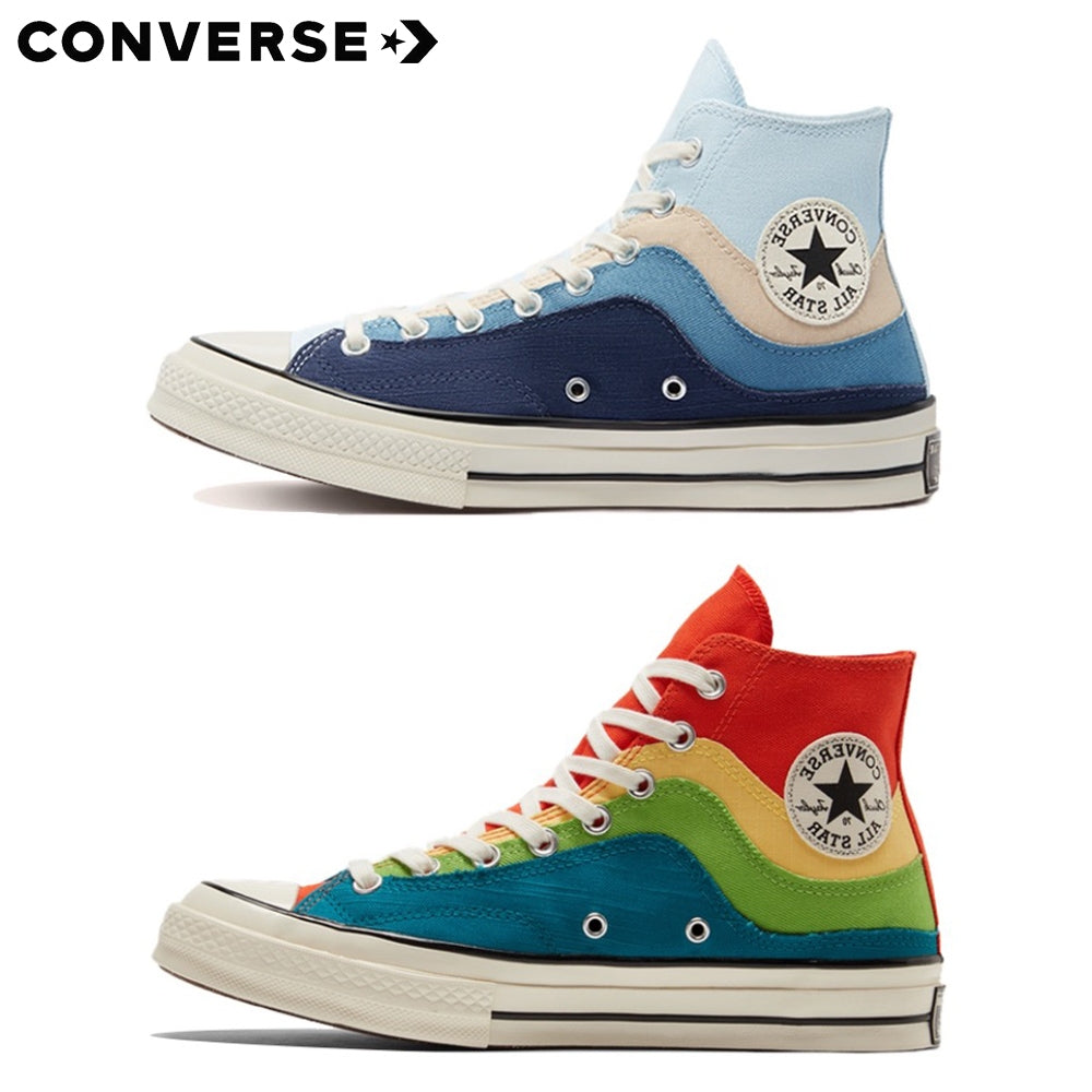 Converse 1970s Chuck Taylor All Star Rainbow Candy Retro Splicing High Top Canvas Shoes Unisex 170838C 170836C