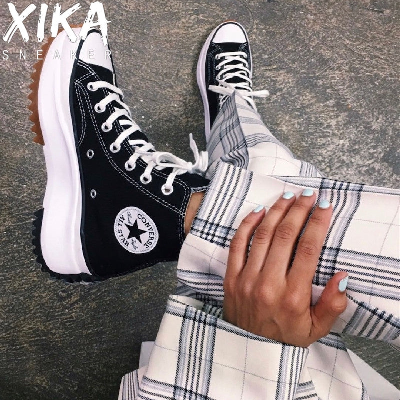 2colors Converse Run Star Hike 1970s High Top Canvas Shoes 166800c