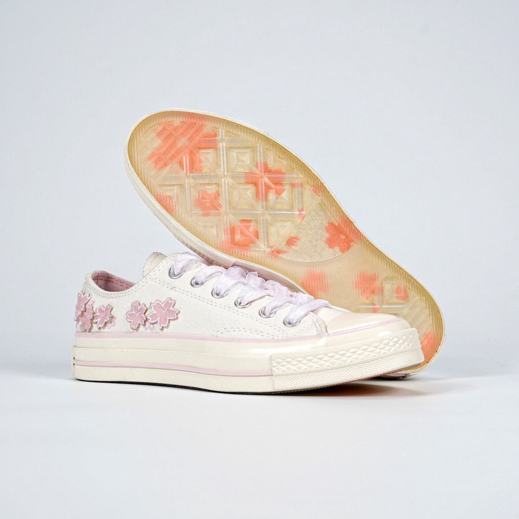 Converse 1970s Women's Cherry Blossom Embroidery high top low top Casual Canvas Shoes A06221CA06222C