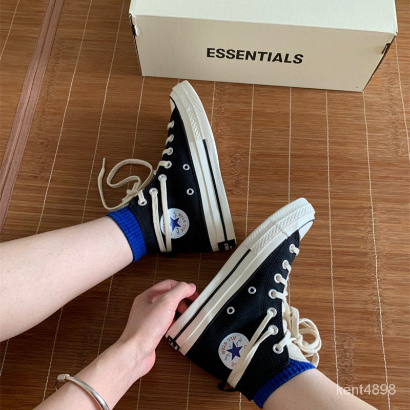 Converse 1970s classic black and white gray hit color high-top canvas shoes FOG joint couple casual shoes sports shoes