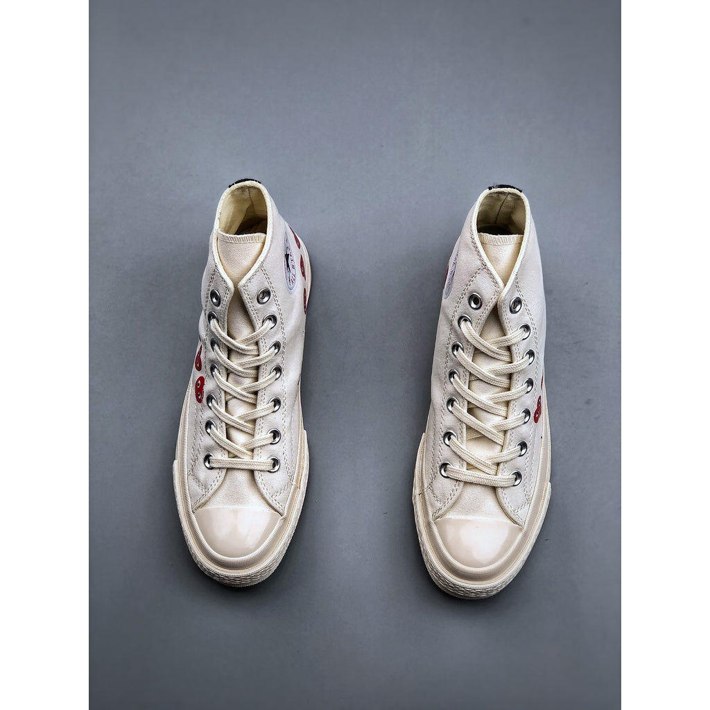 Converse CDG X 1970s  play x jointly High top casual men's and women's canvas shoes black and white