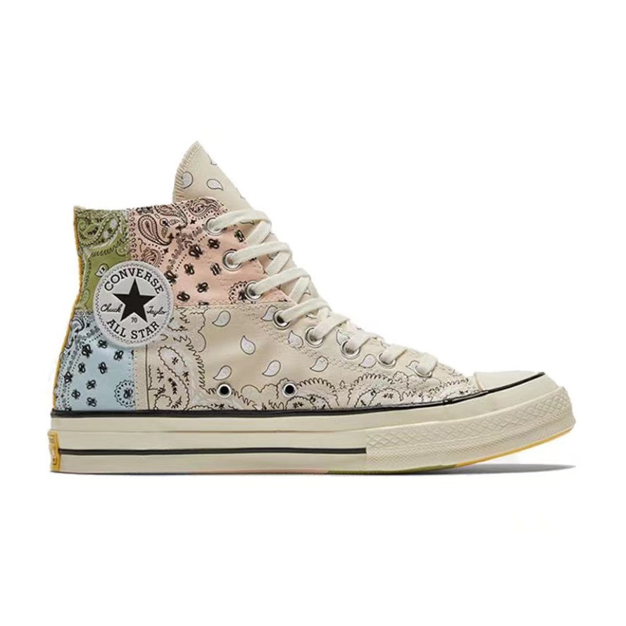 Converse Offspring Paisley X converse pathwork chuck 1970s stitching cashew flower high-top canvas shoes unisex