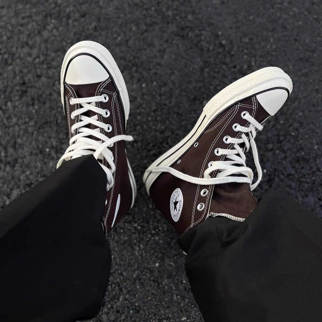 Converse1970S Brown Brown High-Top Low-Top Canvas Shoes170551C 170554C