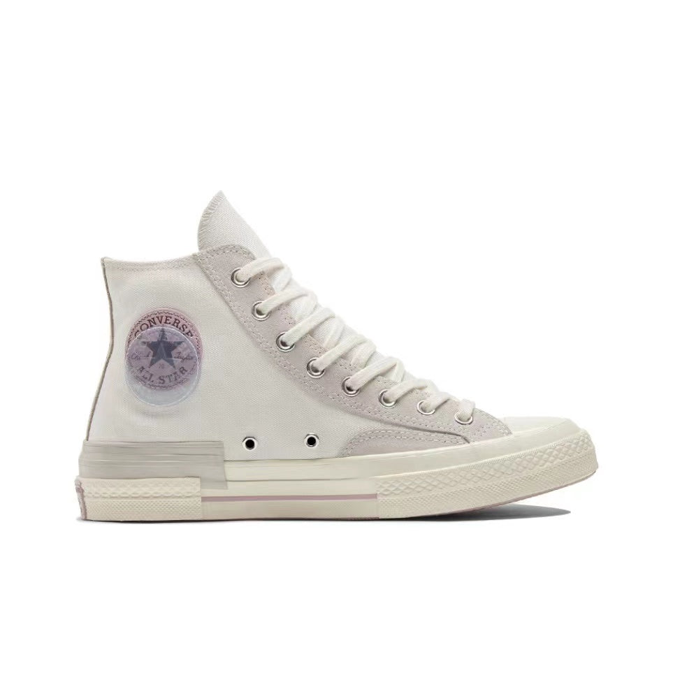 Converse chuck Taylor allstar 1970s crystal standard stitching structure patch high-top casual canvas shoes blue pink