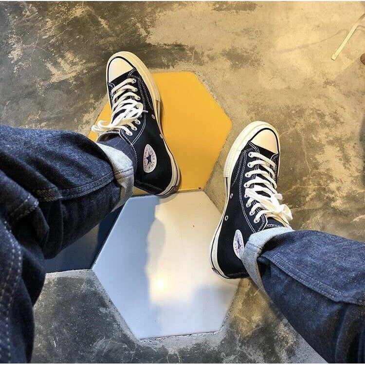 (Malaysia stock delivery)  Converse 1970S canvas men's and women's shoes sneakers all-star high-cut black