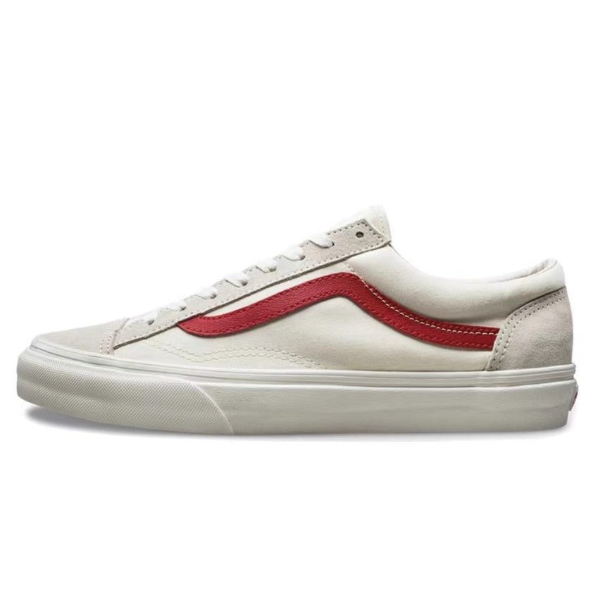 VANS OLD SKOOL CLASSIC black, red and blue women's low-top sneakers KASUT PEREMPUAN LELAKI