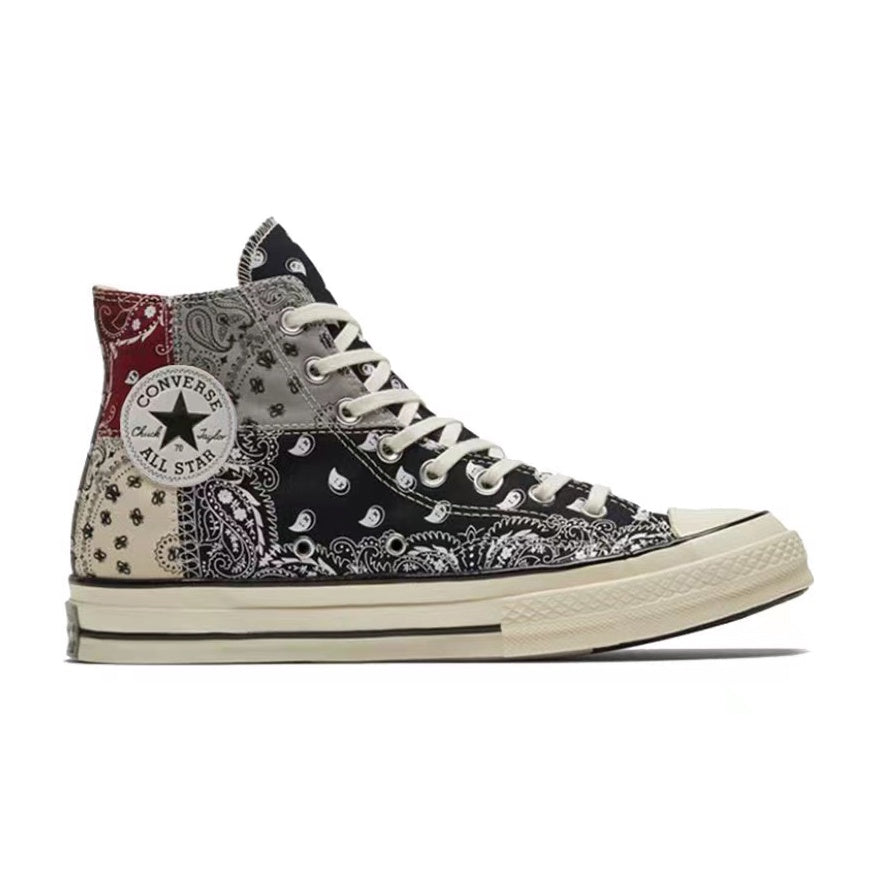 Converse Offspring Paisley X converse pathwork chuck 1970s stitching cashew flower high-top canvas shoes unisex