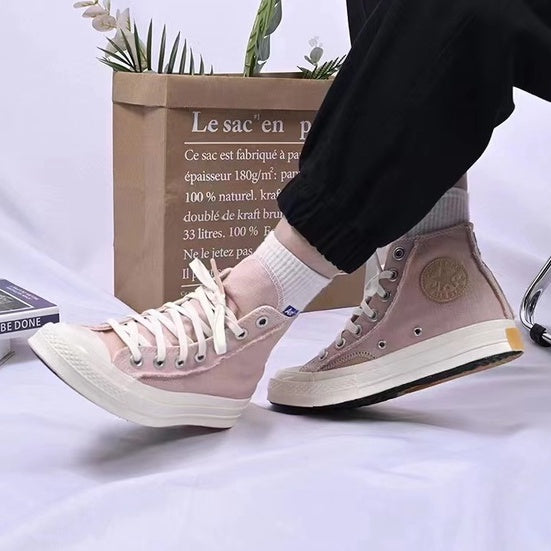 Converse chuck taylor all star 1970s high-top canvas shoes retro raw edge patch shoes 572611/12C unisex