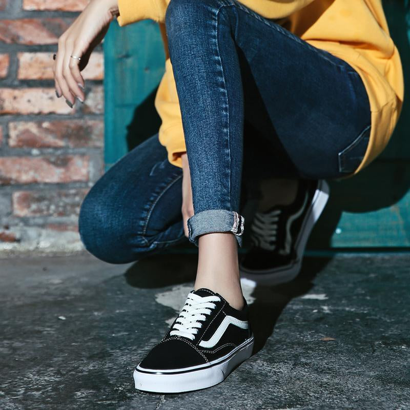 Vans Classic Low Cut Canvas Shoes Men's Breathable Couple Skateboard Shoes Student All-match Women's Shoes