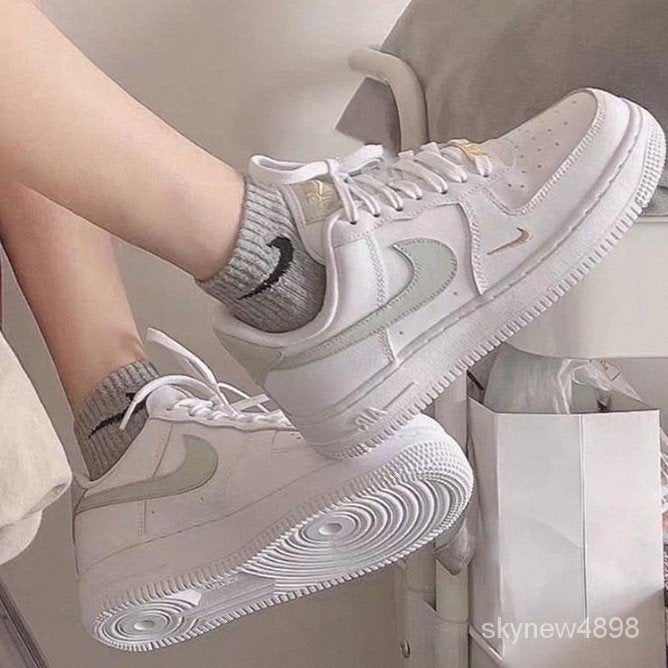 Nike Air Force 1 Air Force One AF1 Mini Hook Mung Bean Platinum White Black