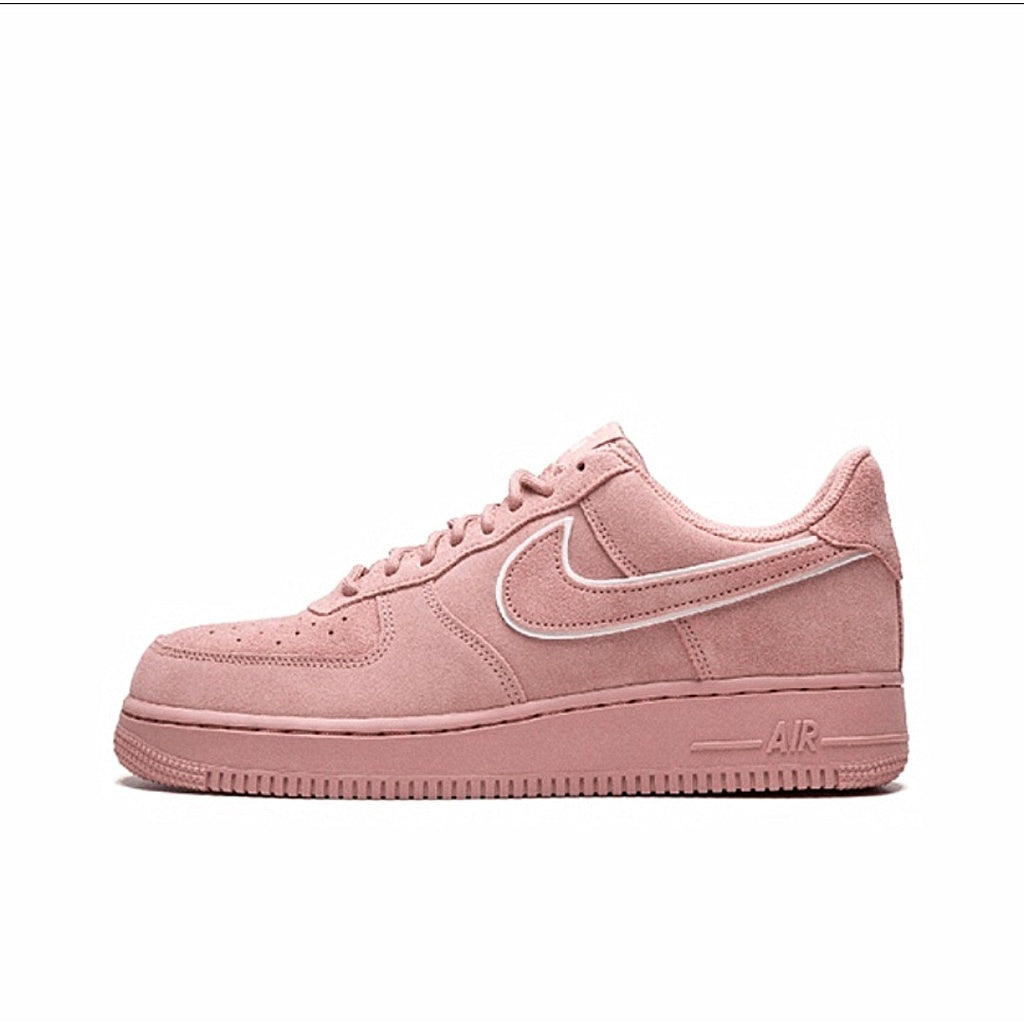Nike Air Force 1 '07 LV8 Suede Low Top Casual Sneakers Deerskin Grey Black "Grey" Pink