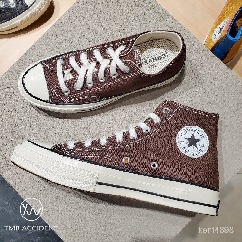 Converse1970S Brown Brown High-Top Low-Top Canvas Shoes170551C 170554C