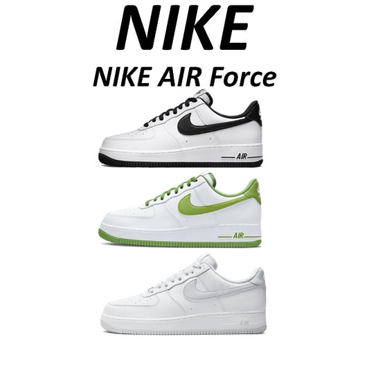 Nike Air Force 1 ‘07 Low Top Casual Sneakers White Black White Green White Grey