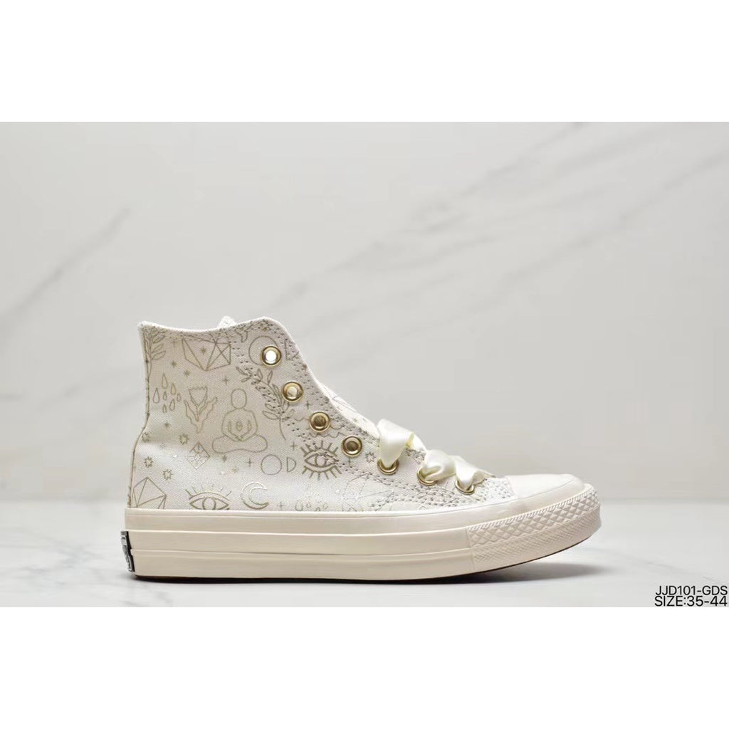 Converse Chuck All 1970S New High Top Canvas Shoes Sun Moon Star Print Graffiti Unisex A02207C