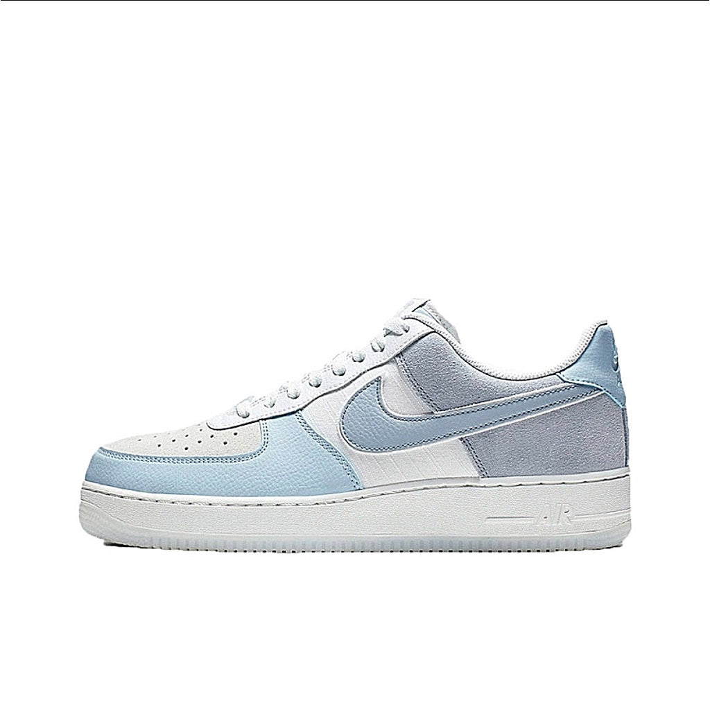 Nike Air Force 1 07 AF1 Air Force One Low Top Sneakers Light Blue Light Grey Khaki