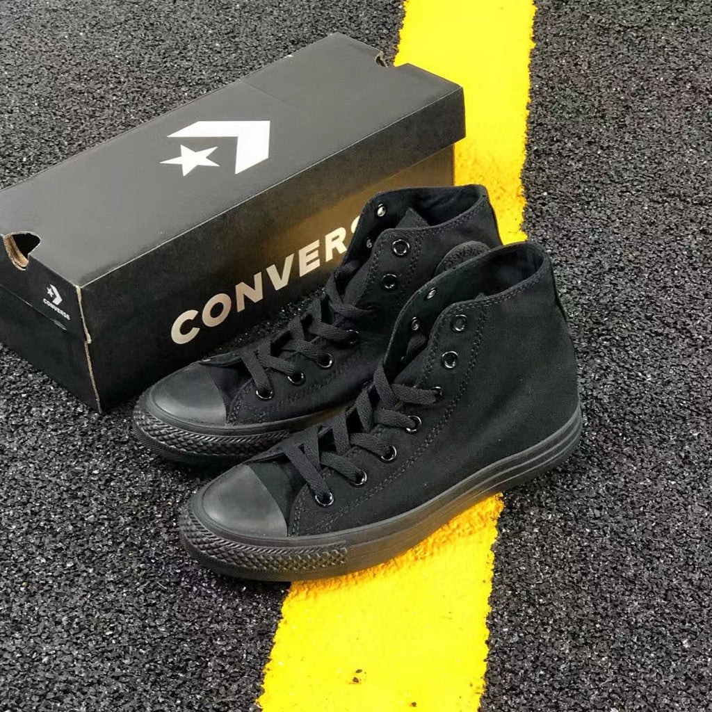 Converse High-Low Top Men's and Women's Pure Black Classic 1Z635 1Z588