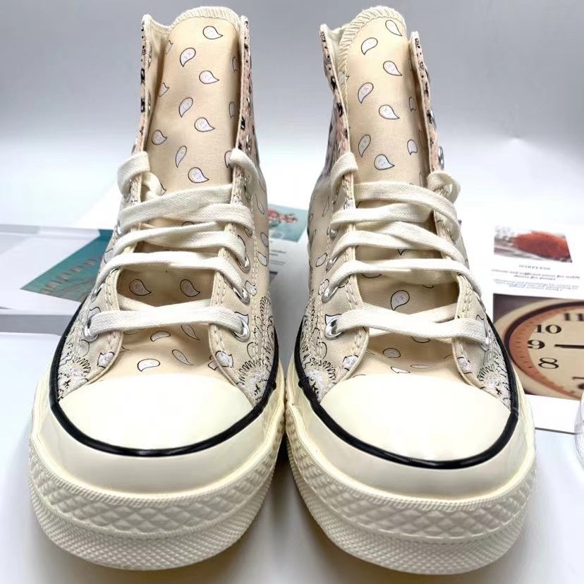 Converse Offspring Paisley X converse pathwork chuck 1970s stitching cashew flower high-top canvas shoes unisex