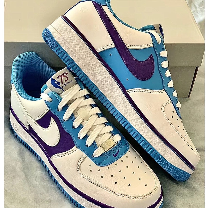 Nike NBA x Nike Air Force 1 Low “Fiesta” Carnival NBA 75th Anniversary White Blue Yellow White Purple Black Grey Red