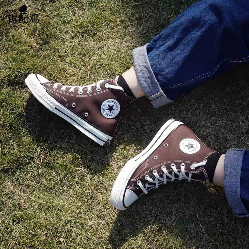 Converse1970S Brown Brown High-Top Low-Top Canvas Shoes170551C 170554C