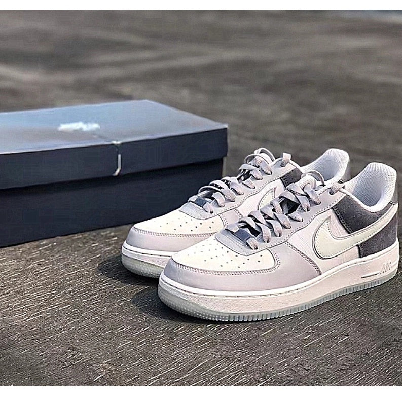 Nike Air Force 1 07 AF1 Air Force One Low Top Sneakers Light Blue Light Grey Khaki