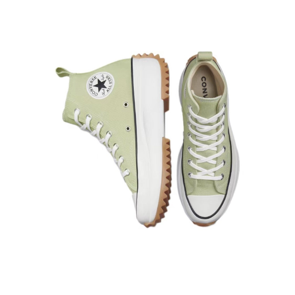 Converse Run Star Hike Olive High-top Casual Canvas Shoes Men's and Women's Same Light Green Light Yellow A00552C A02132