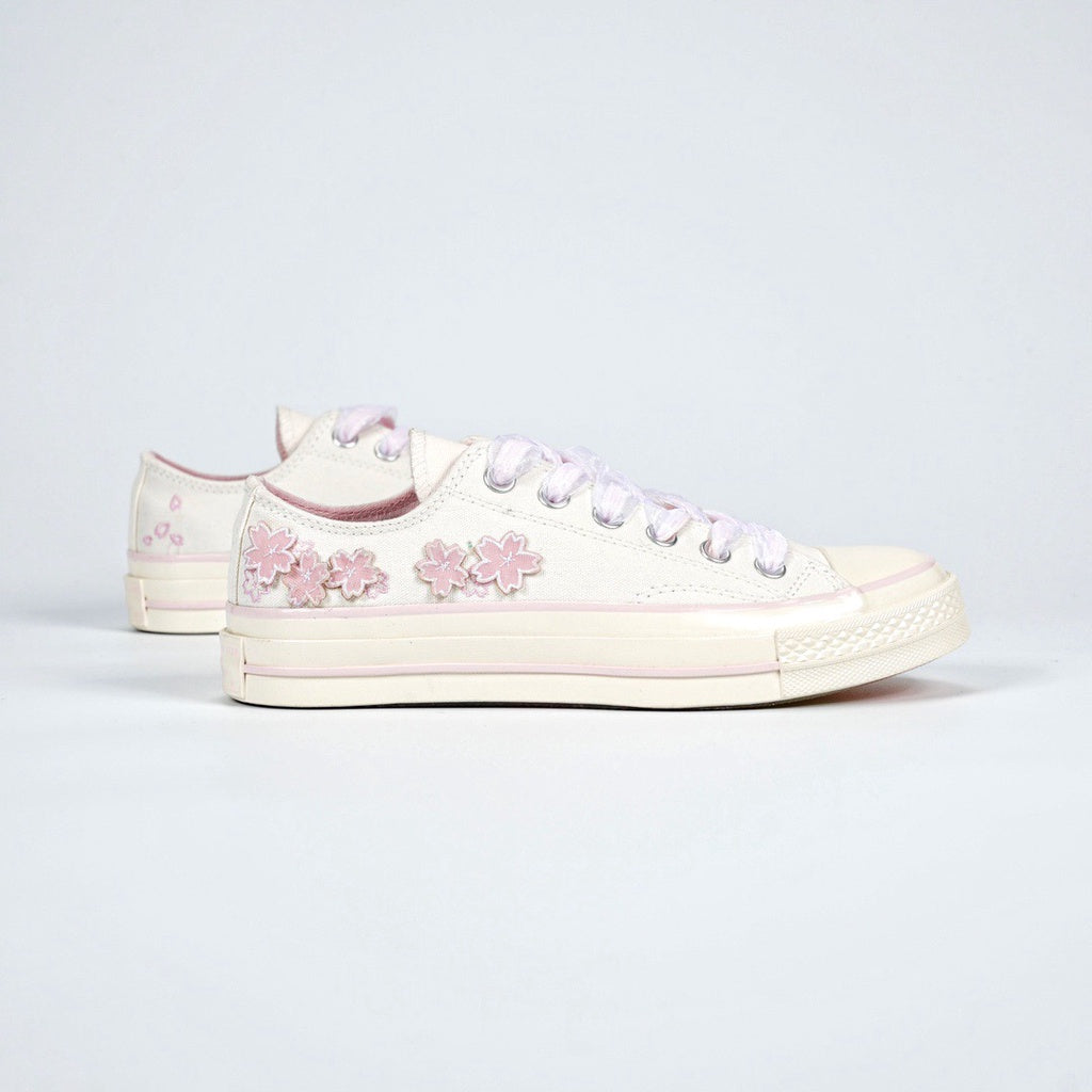 Converse 1970s Women's Cherry Blossom Embroidery high top low top Casual Canvas Shoes A06221CA06222C