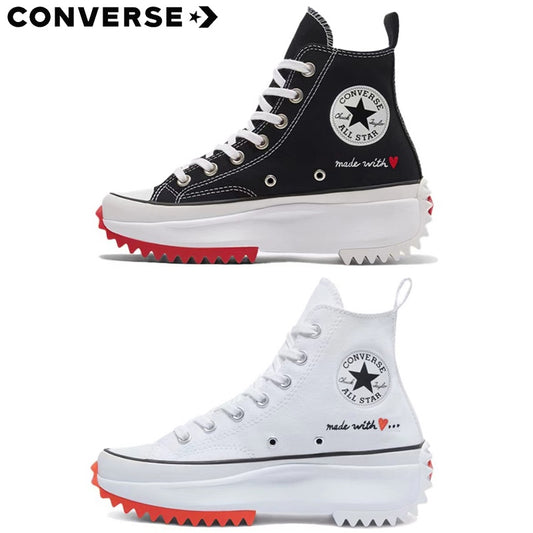 Converse valentine`s Day Run Star Hike Valentine's Day limited order Couples high-top casual release shoes Elevated shoe