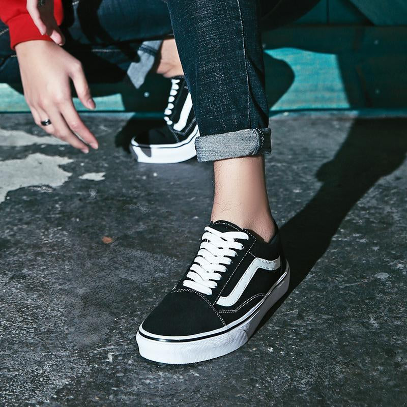 Vans Classic Low Cut Canvas Shoes Men's Breathable Couple Skateboard Shoes Student All-match Women's Shoes